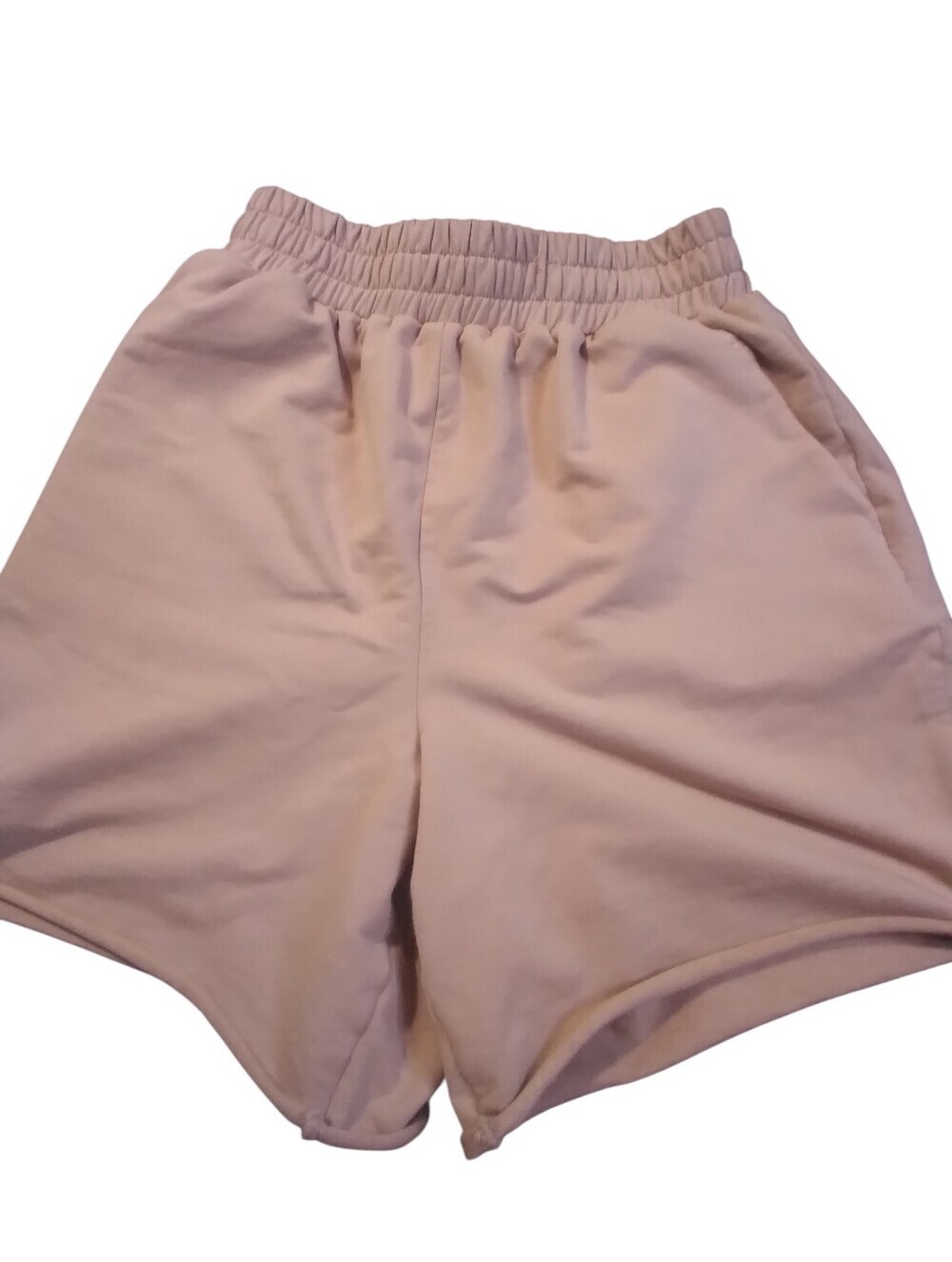 Meshki Beige Stretchy Shorts Size XS Stretchy Waistband Pockets Athleisure